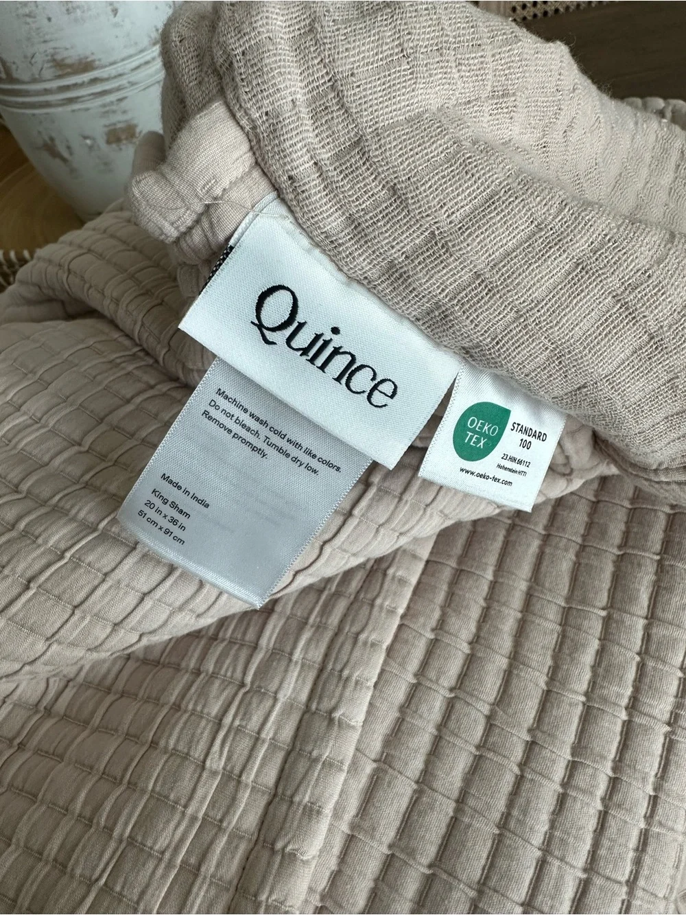 NWOT Quince Cotton Ribbed Coverlet Set